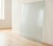 6mm acid etched frosted Matelux glass panel cut to size with polished edges, leaning against a white wall