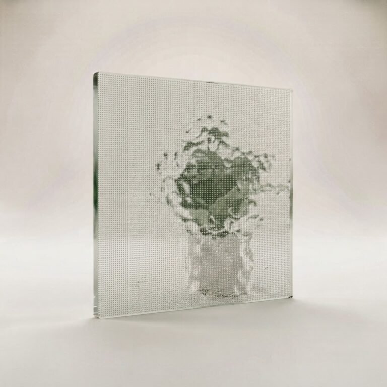 Satinlite obscure patterned glass cut to size