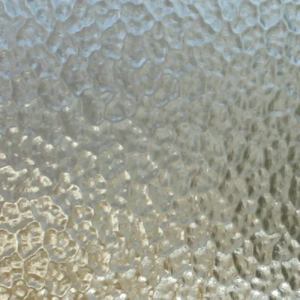 4mm cathedral patterned glass panel – edge close-up