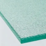 4mm spotswood patterned glass panel – edge close-up