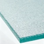 5mm spotswood patterned glass panel – edge close-up