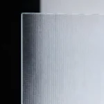 6mm satinlite patterned glass panel – edge close-up