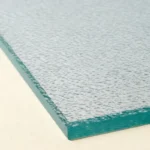 6mm spotswood patterned glass panel – edge close-up